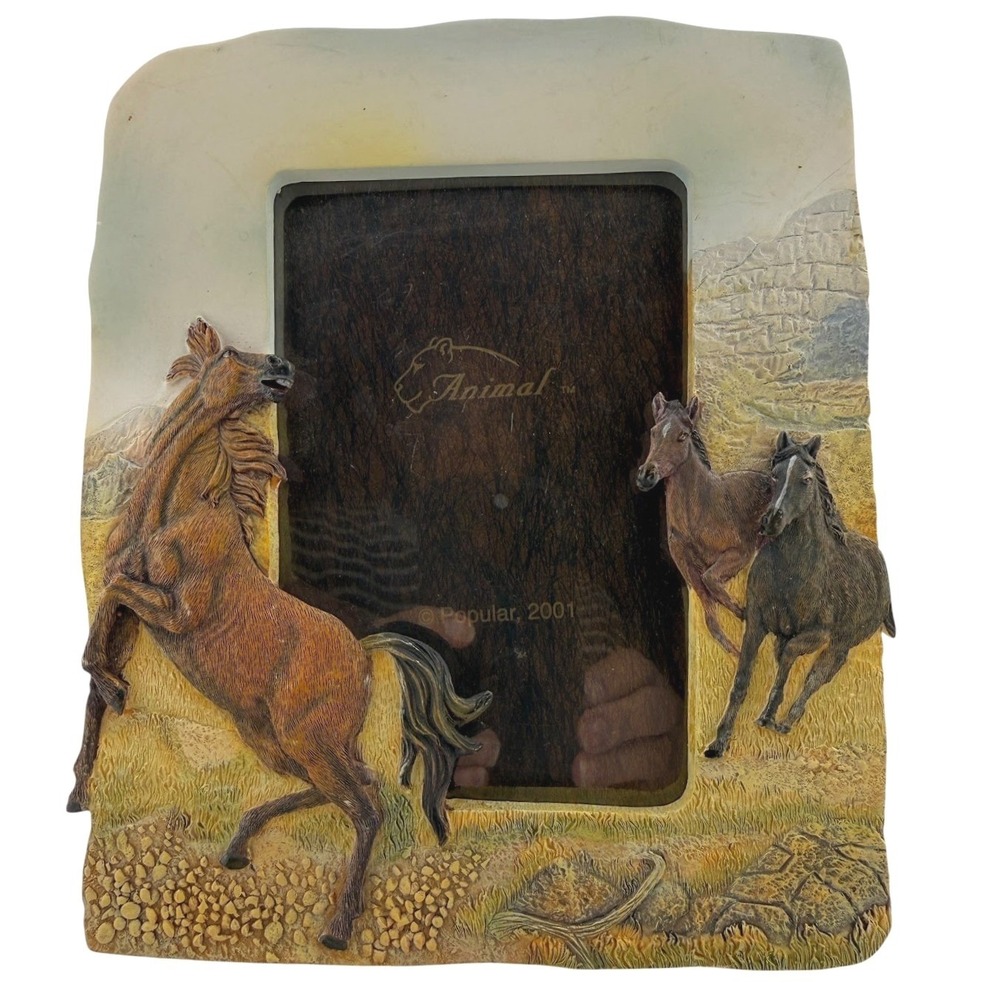 Horse Picture Frame Western Cowboy Equestrian Rustic Ranch Cabin Decor 2001